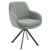 ARMLEHNSTUHL  in Eisen Flachgewebe  - Pastellblau/Pastellgrün, Design, Textil/Metall (62/86/66cm) - Musterring