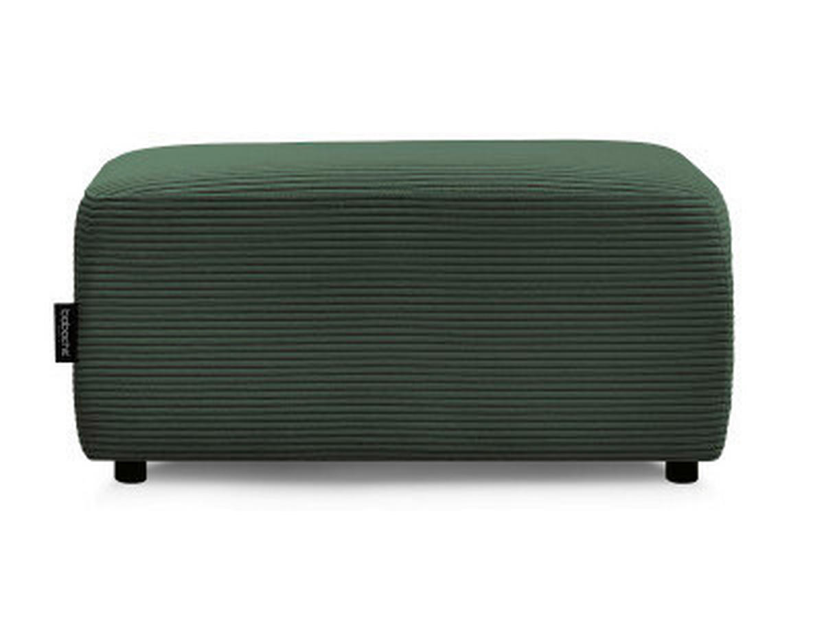 HOCKER ATILLA Cord Dunkelgrün  - Dunkelgrün/Schwarz, MODERN, Kunststoff/Textil (92/44/48cm)