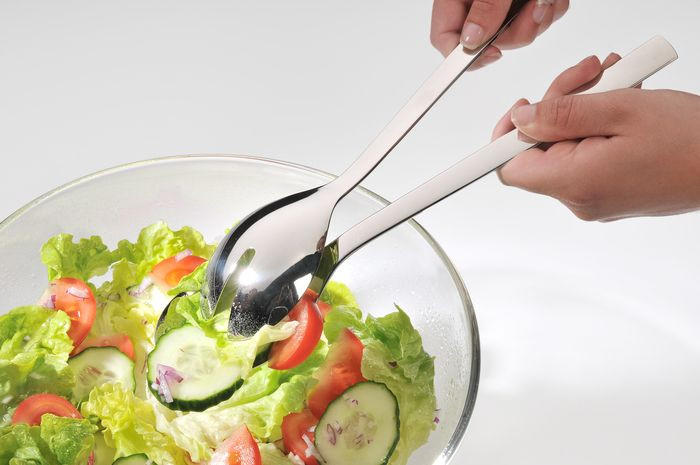 SALATBESTECK - Edelstahlfarben, Design, Metall (30cm) - WMF