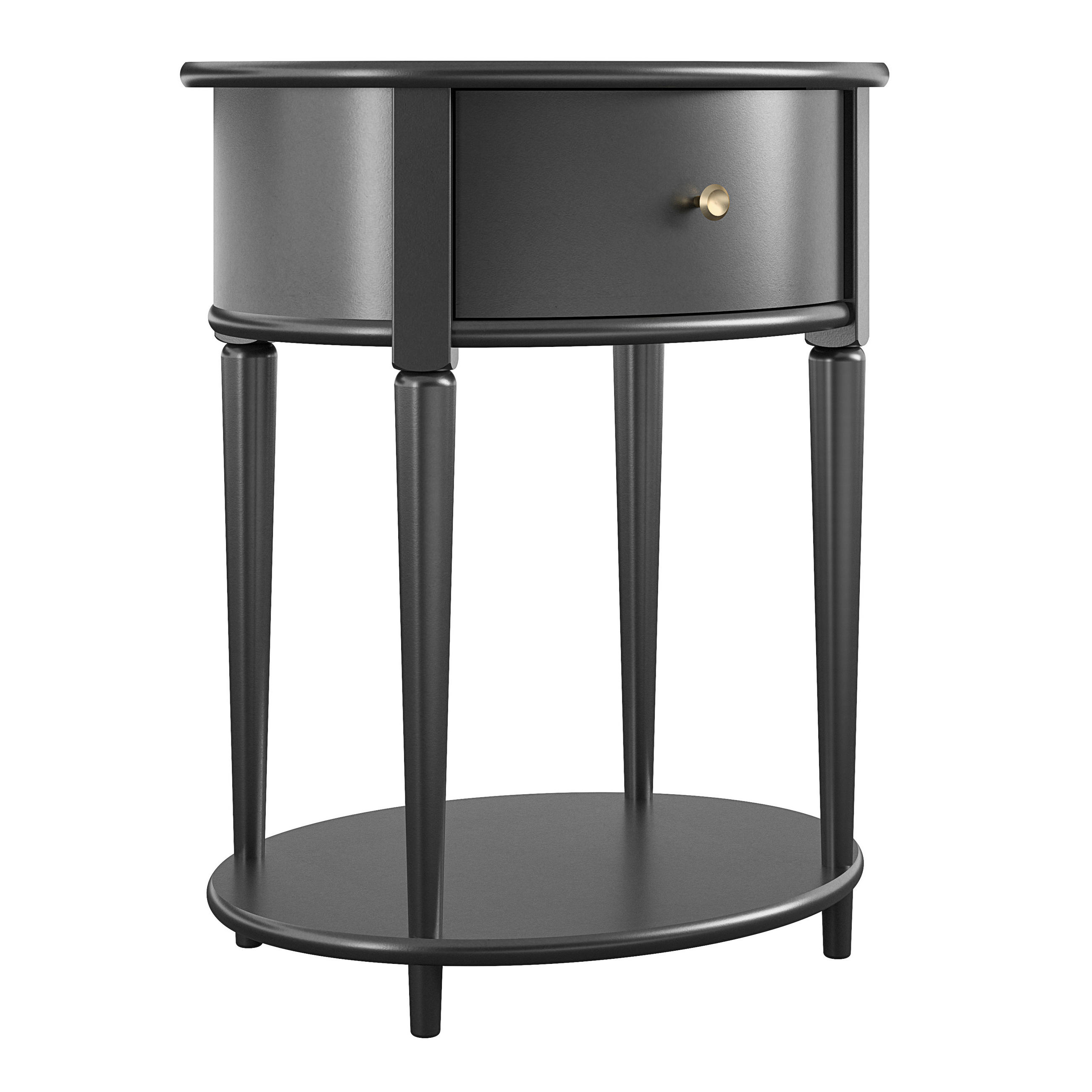 BEISTELLTISCH in Holzwerkstoff 55/45/66 cm  - Goldfarben/Schwarz, Design, Holzwerkstoff/Metall (55/45/66cm) - MID.YOU