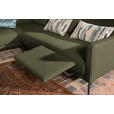 ECKSOFA  in Flachgewebe, Struktur Olivgrün  230/254 cm  - Anthrazit/Olivgrün, Design, Textil/Metall (230/254cm) - Johann Jakob