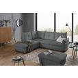 ECKSOFA in Bouclé Graublau  - Graublau/Schwarz, Design, Textil/Metall (220/250cm) - Xora