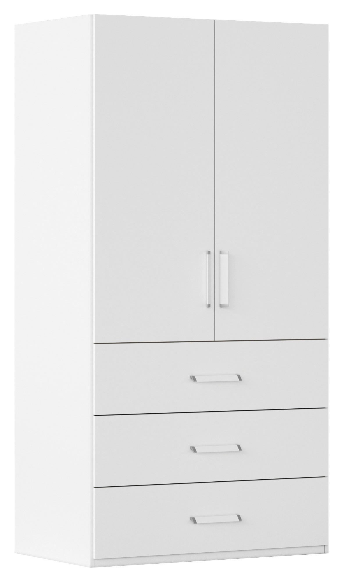DREHTÜRENSCHRANK 101/197/60 cm,  in Weiß, 2 Tür(en)  - Weiß, Design, Holzwerkstoff/Kunststoff (101/197/60cm) - Novel