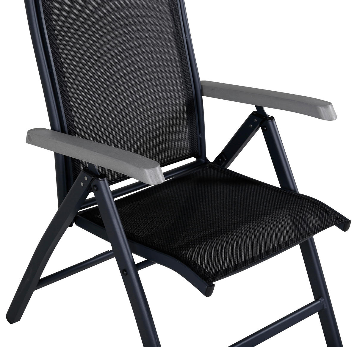 GARTENSESSEL-SET Aluminium Schwarz  - Schwarz, KONVENTIONELL, Metall (60/110/73cm) - Gardenson