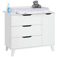 WICKELKOMMODE Michi  - Weiß, Trend, Holz/Holzwerkstoff (109,0/94,0/52,4/71,6cm) - My Baby Lou