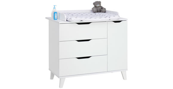 WICKELKOMMODE Michi - Weiß, Trend, Holz/Holzwerkstoff (109,0/94,0/52,4/71,6cm) - My Baby Lou