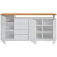 SIDEBOARD 196/92/41,5 cm  - Eichefarben/Weiß, KONVENTIONELL, Holz/Holzwerkstoff (196/92/41,5cm) - Novel
