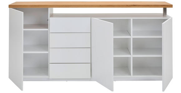 SIDEBOARD 196/92/41,5 cm - Eichefarben/Weiß, KONVENTIONELL, Holz/Holzwerkstoff (196/92/41,5cm) - Novel