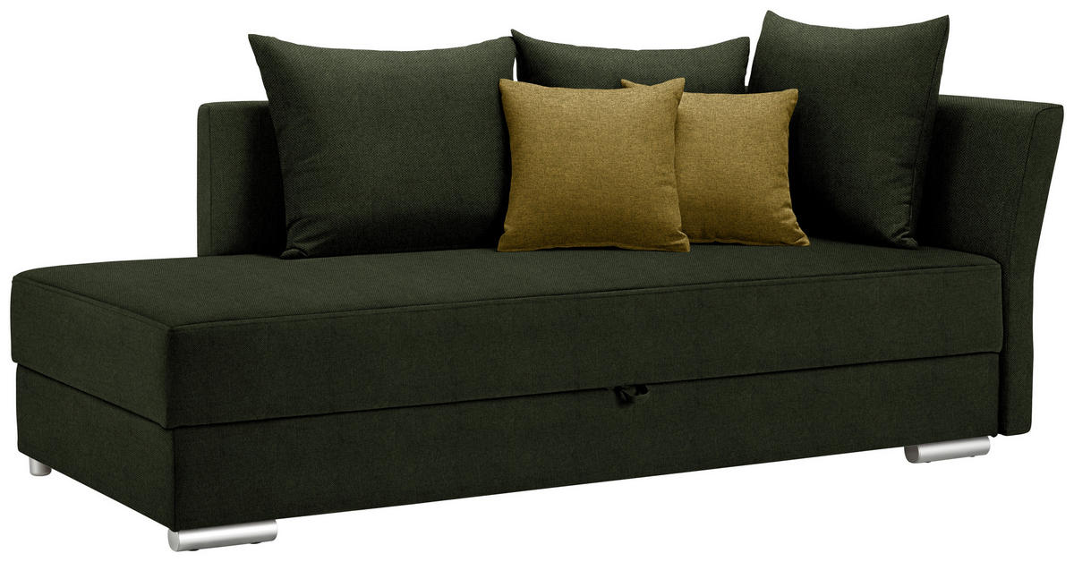 LEŽADLO, textil, 220/93/100 cm - tmavožltá/chrómová, Design, textil/plast (220/93/100cm) - Livetastic