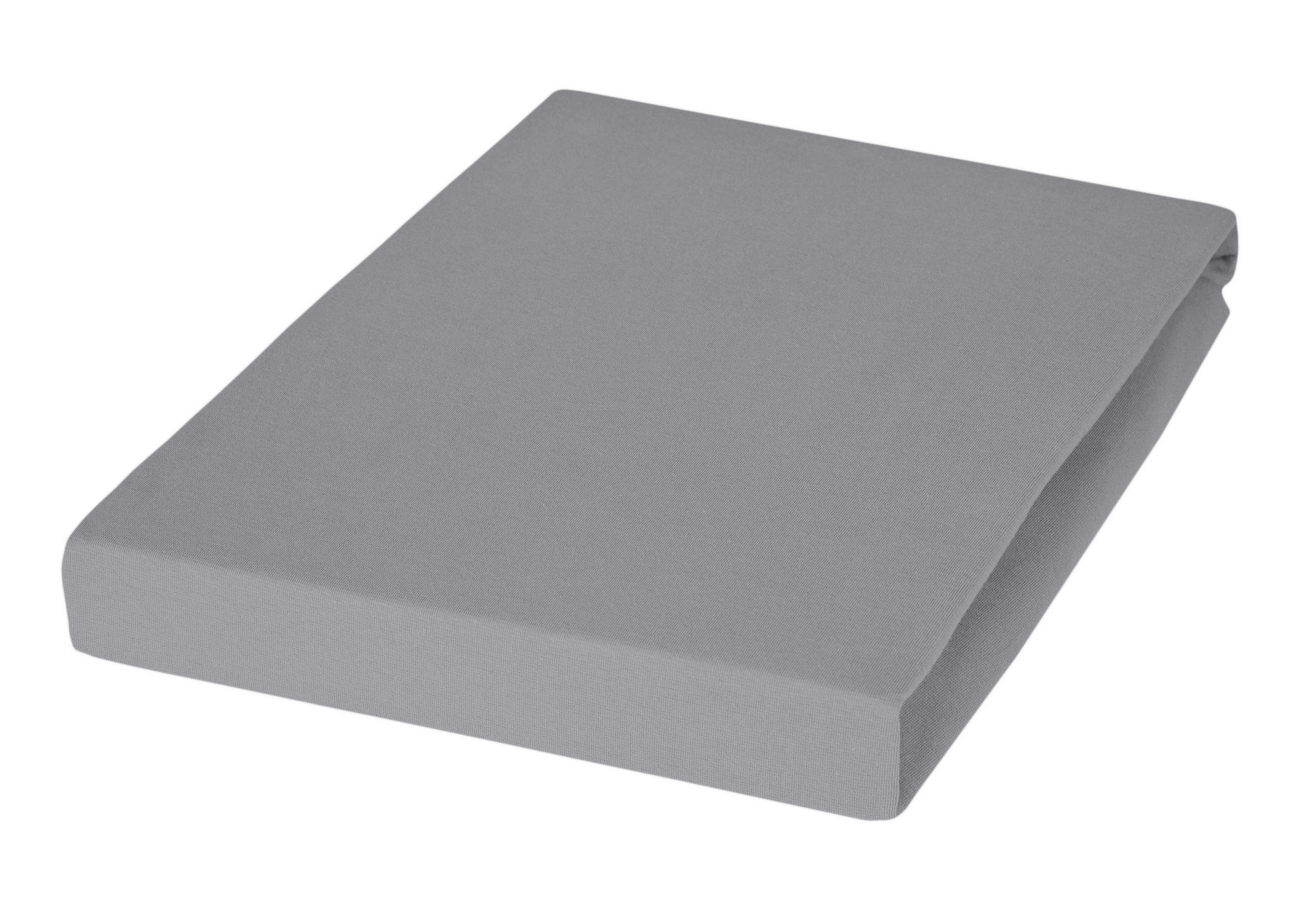 SPANNBETTTUCH Jersey 200/200 cm  - Grau, Basics, Textil (200/200cm) - Janine