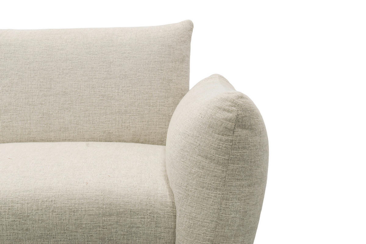 ECKSOFA 200 030 Beige Chenille  - Beige/Schwarz, MODERN, Textil/Metall (155/274cm) - Livetastic