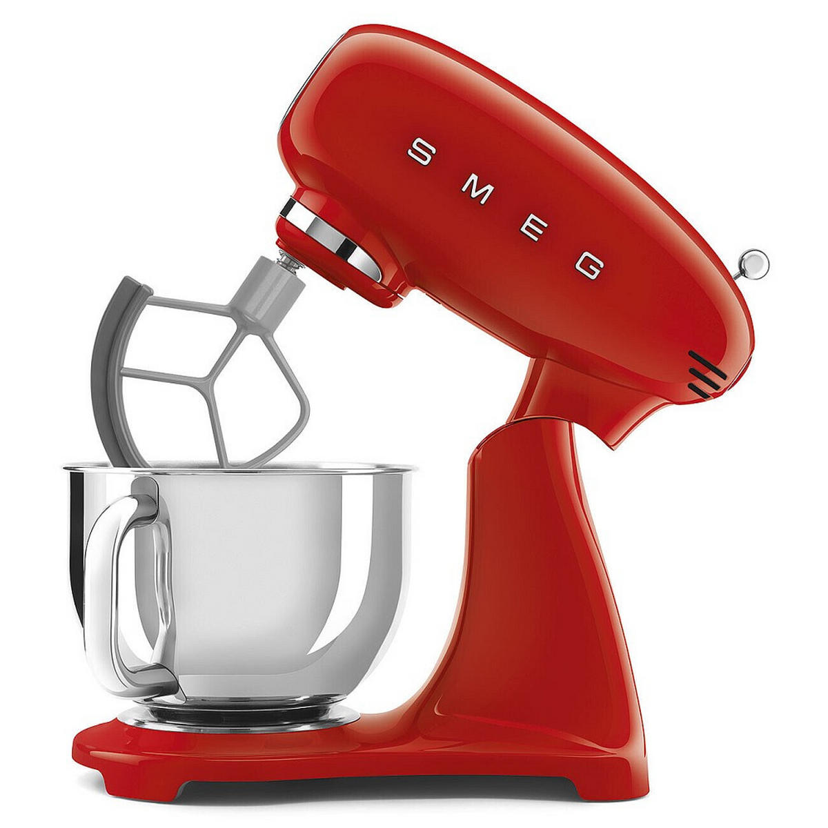 KÜCHENMASCHINE 50´S STYLE SMF05CREU  - Rot/Alufarben, Basics, Metall (40,2/37,8/22,1cm) - SMEG