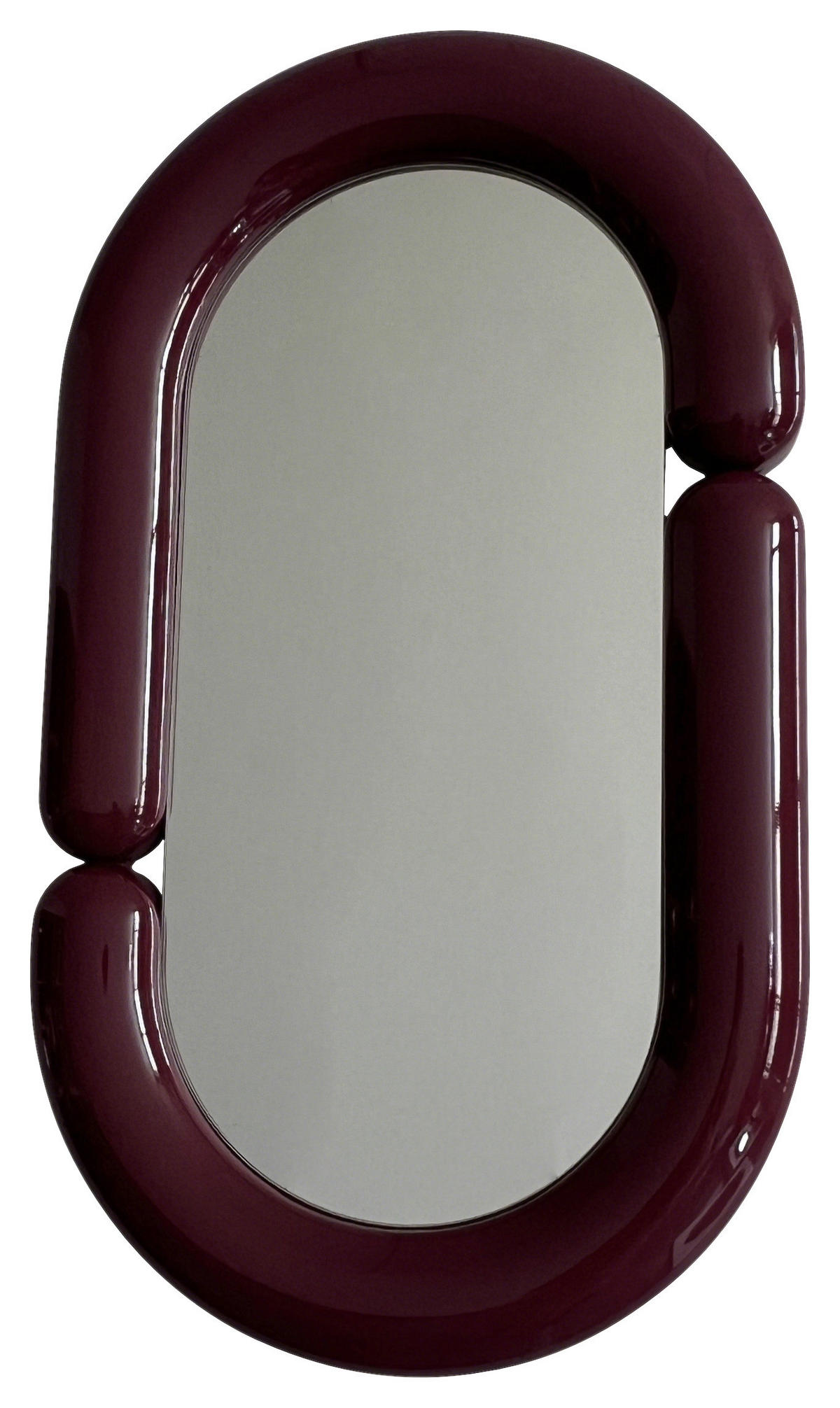 WANDSPIEGEL 40/70/4,2 cm    in oval  - Bordeaux, Basics, Glas/Holzwerkstoff (40/70/4,2cm) - MID.YOU