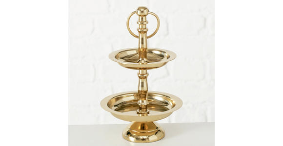 ETAGERE 2-stöckig - Goldfarben, Trend, Metall (17/11cm) - Ambia Home