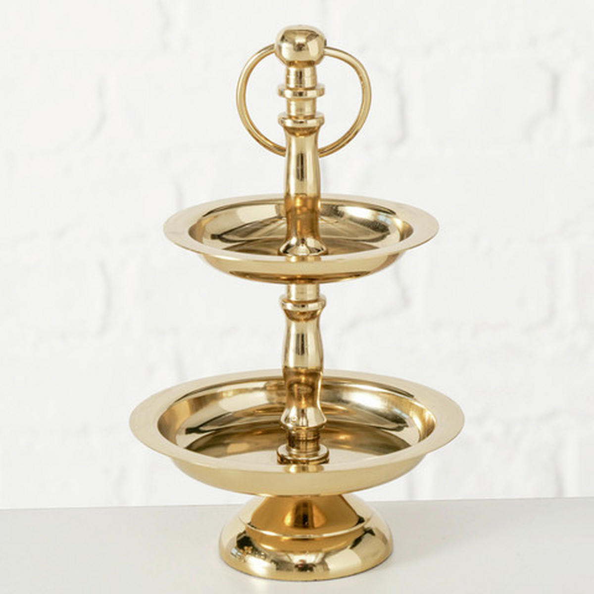 ETAGERE 2-stöckig - Goldfarben, Trend, Metall (17/11cm) - Ambia Home