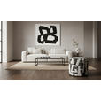 HOCKER Jacquard Weiß, Dunkelgrau  - Dunkelgrau/Weiß, LIFESTYLE, Textil (45/40/45cm) - Xora