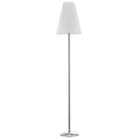 STEHLEUCHTE 35/180 cm   - Chromfarben/Weiß, KONVENTIONELL, Textil/Metall (35/180cm)