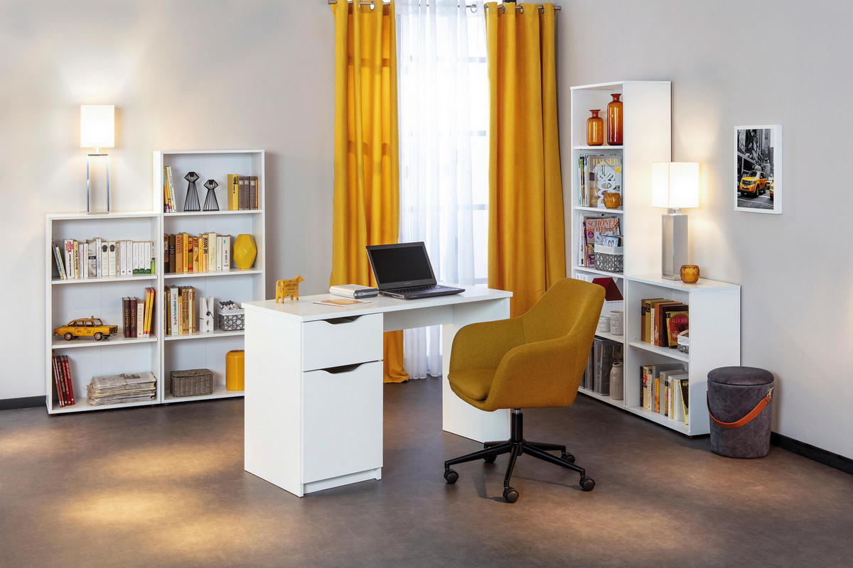 OTOČNÁ STOLIČKA PRE MLÁDEŽ, kari žltá - čierna/kari žltá, Konventionell, kov/textil (61,50/83,50-91/63cm) - MID.YOU