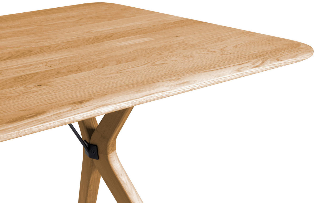 ESSTISCH Eiche vollmassiv rechteckig Eichefarben  - Eichefarben, KONVENTIONELL, Holz (180/90/76cm) - Linea Natura