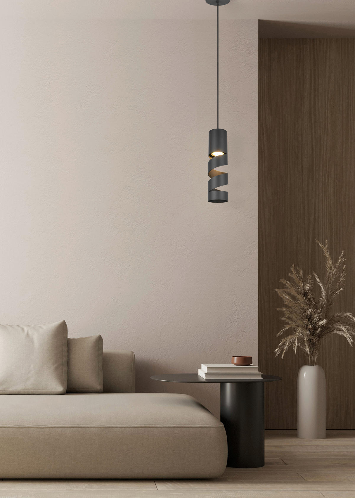 PENDELLEUCHTE 12/150 cm    - Schwarz, Design, Metall (12/150cm) - Trio Leuchten
