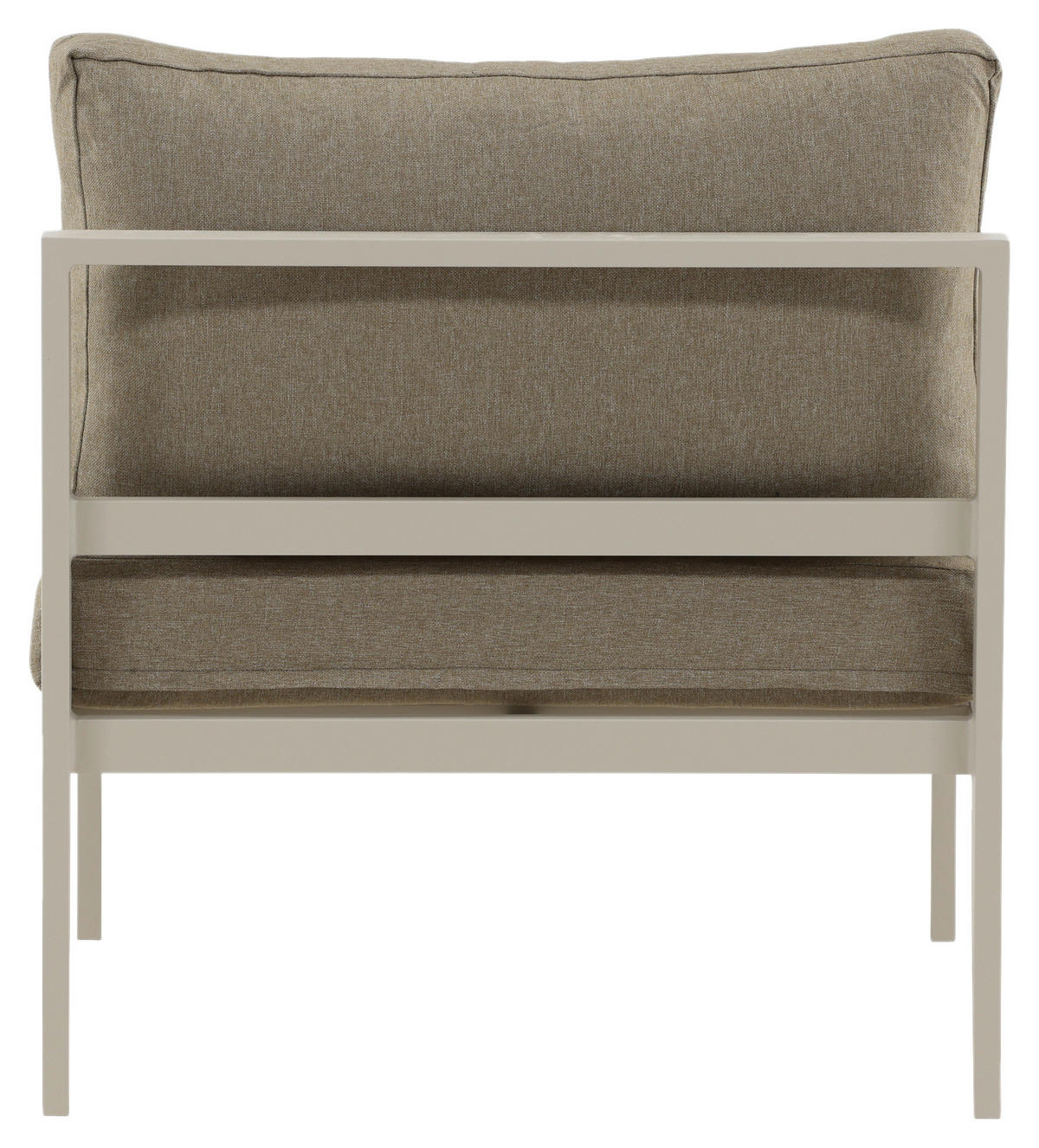 LOUNGESESSEL  - Beige/Grau, KONVENTIONELL, Metall (70/65/74cm) - Gardenson