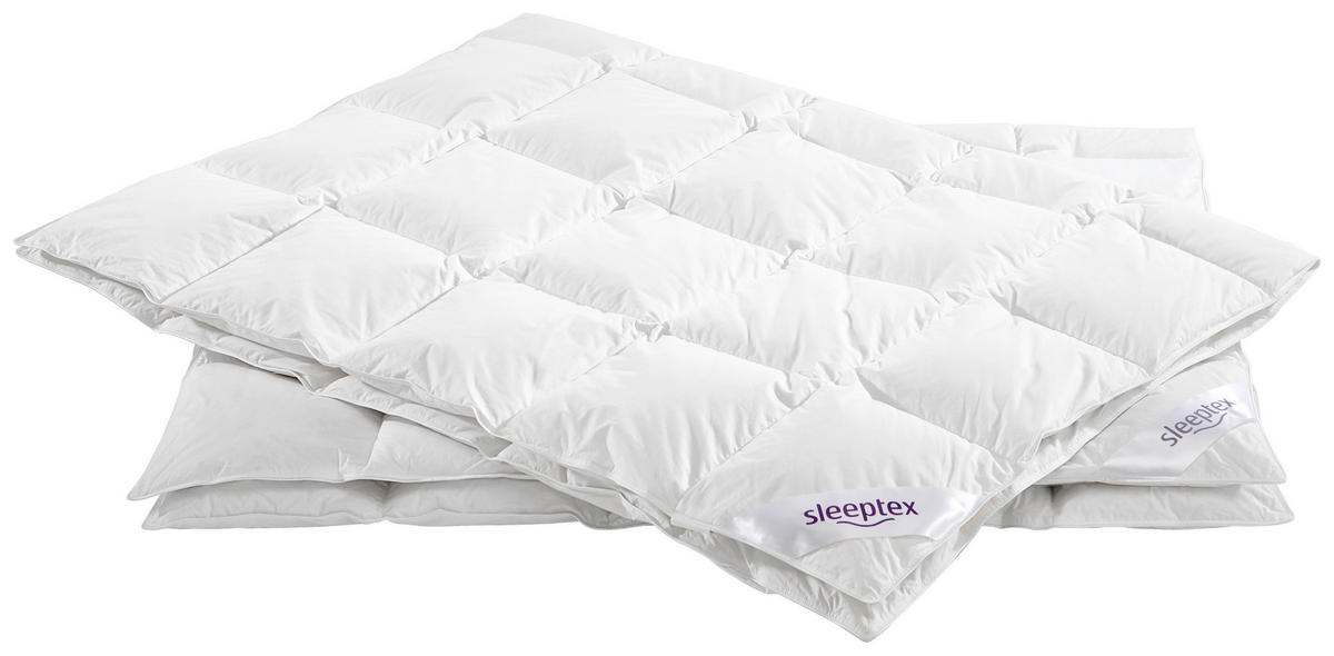 GANZJAHRESDECKE   135/200 cm   - Weiß, Basics, Naturmaterialien/Textil (135/200cm) - Sleeptex