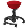 BÜROHOCKER 55/45,66/55 cm  - Rot/Schwarz, Basics, Kunststoff/Textil (55/45,66/55cm) - Aeris