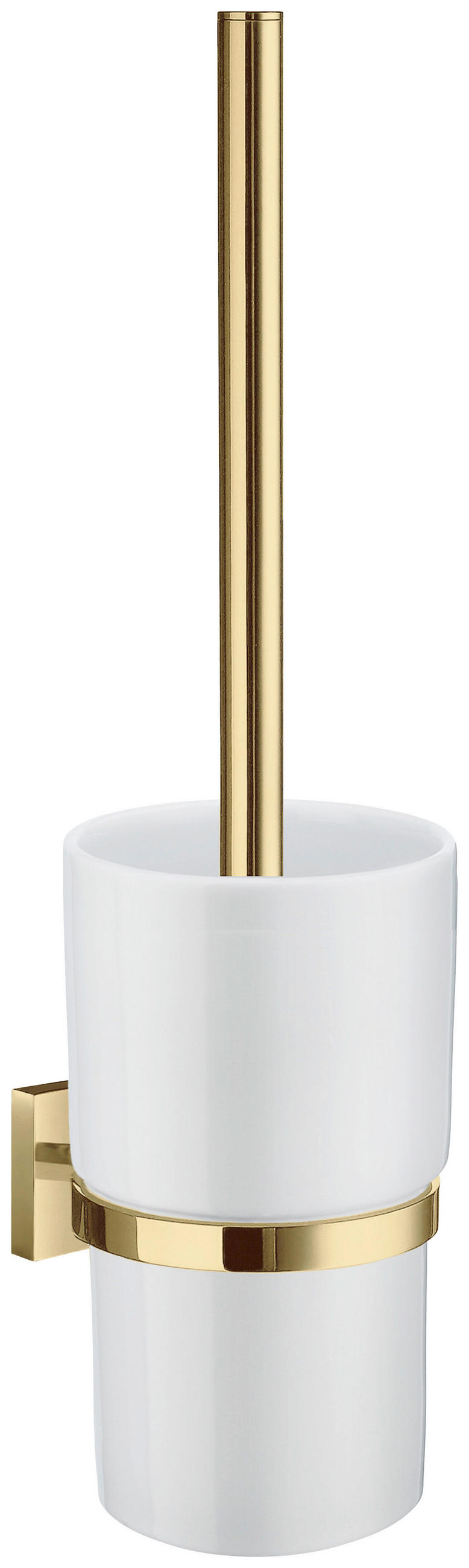 WC-BÜRSTENGARNITUR - Goldfarben/Weiß, LIFESTYLE, Keramik/Kunststoff (11,9/38/11,9cm) - Smedbo
