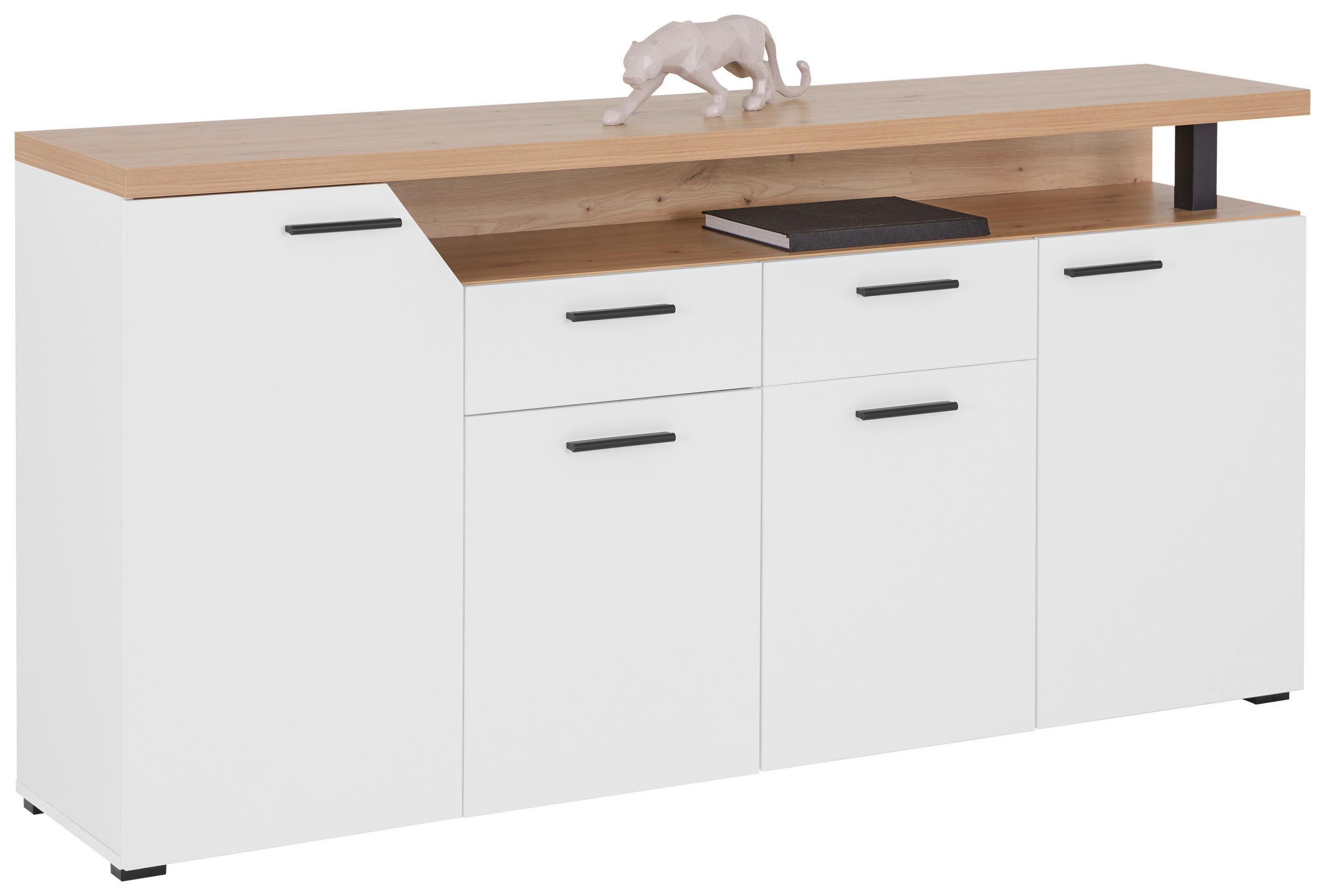 Kommode 180,5cm Nico Mx 192 Weiß/eiche Dekor