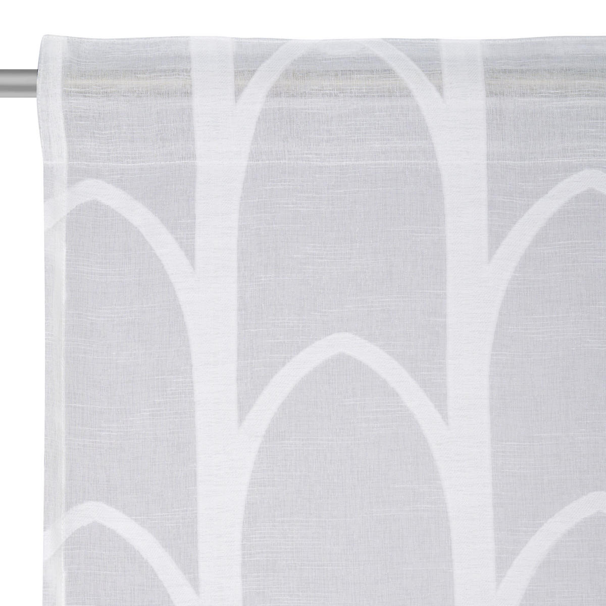 FERTIGVORHANG transparent  - Weiß, Design, Textil (140/245cm) - Esposa