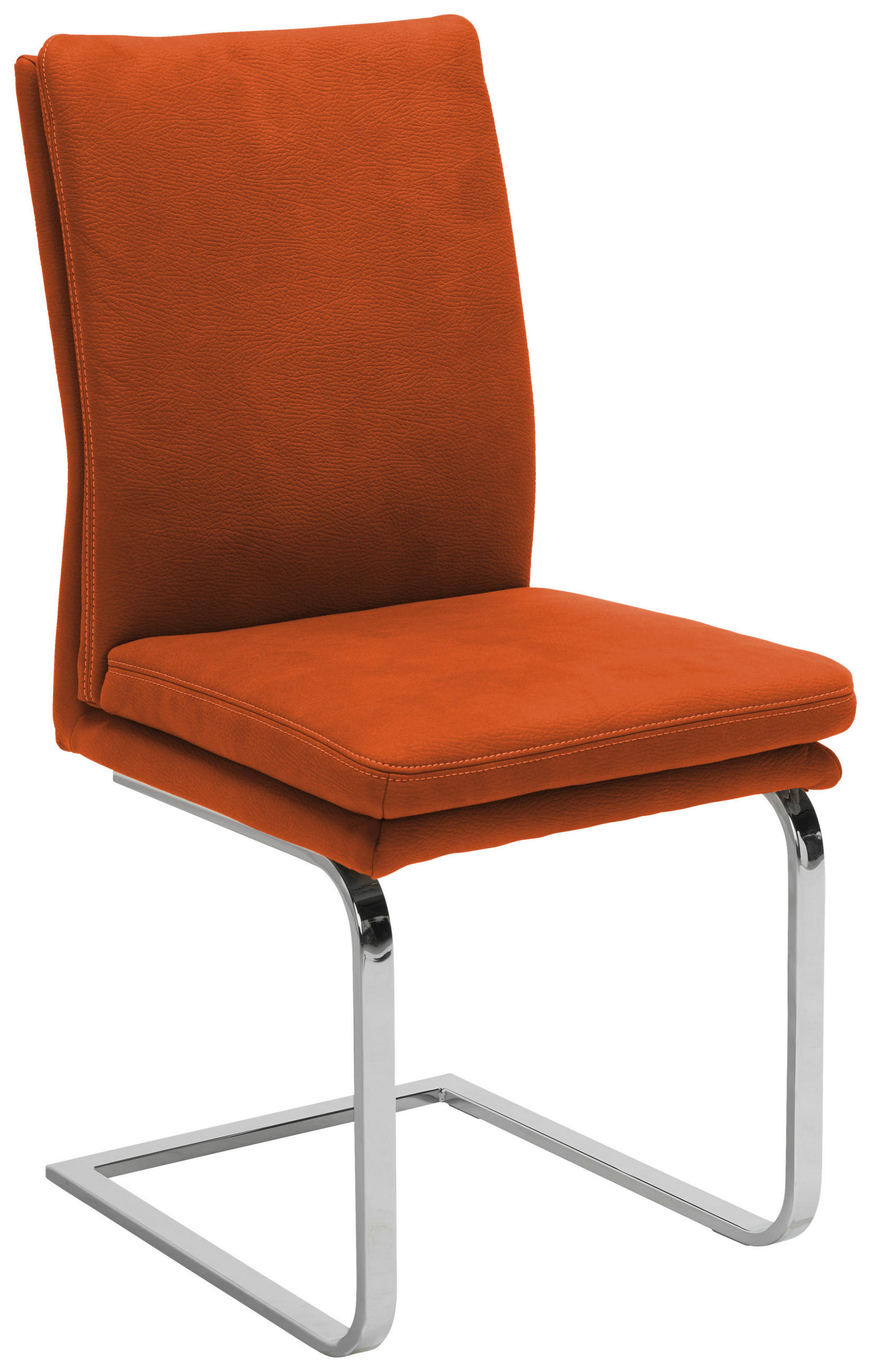 SCHWINGSTUHL  in Stahl Mikrofaser  - Chromfarben/Beige, Design, Textil/Metall (47/100/64cm) - Novel