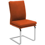 SCHWINGSTUHL  in Stahl Mikrofaser  - Chromfarben/Beige, Design, Textil/Metall (47/100/64cm) - Novel