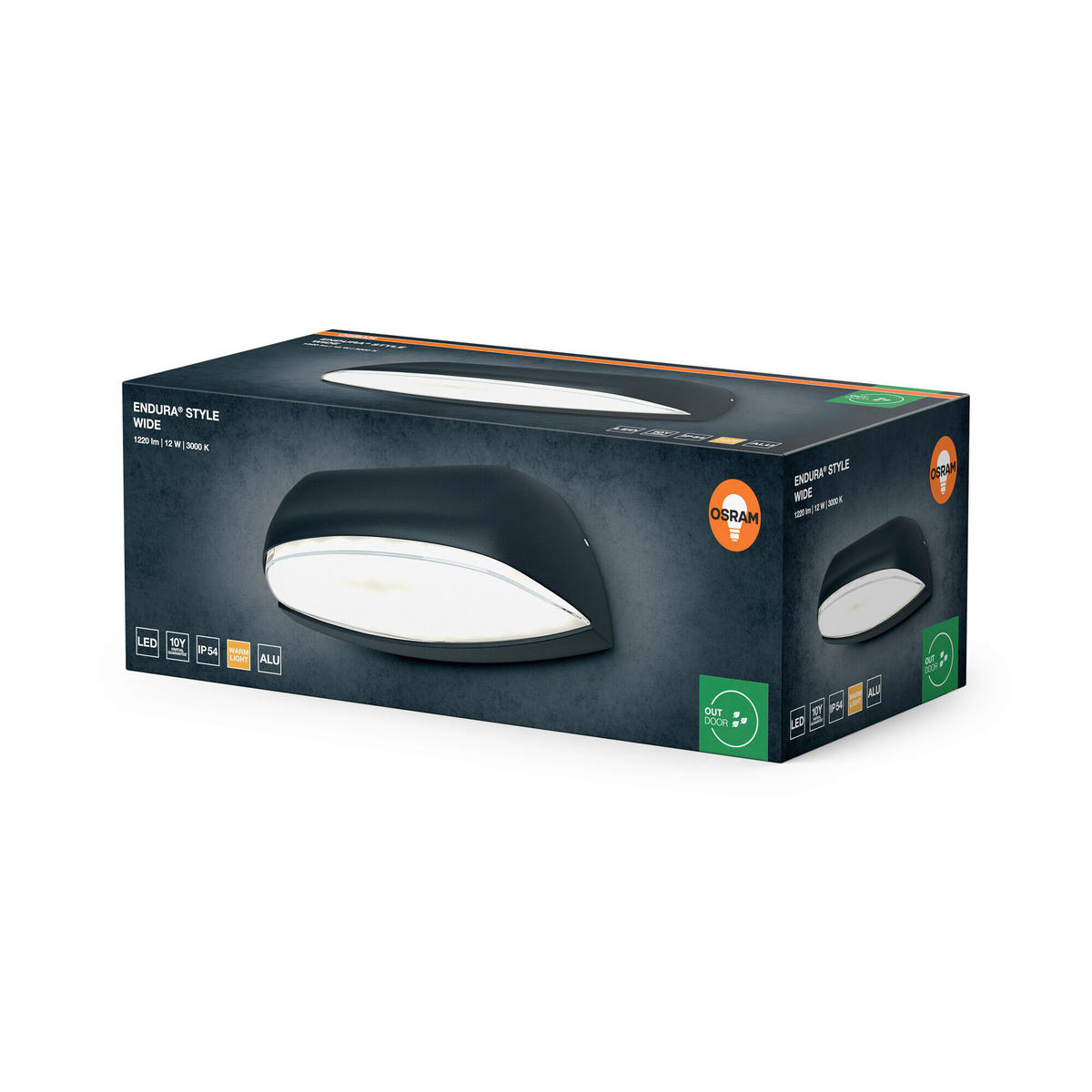 LED-AUßENLEUCHTE 8,6/21/9 cm   - Dunkelgrau, Basics, Kunststoff/Metall (8,6/21/9cm) - Osram