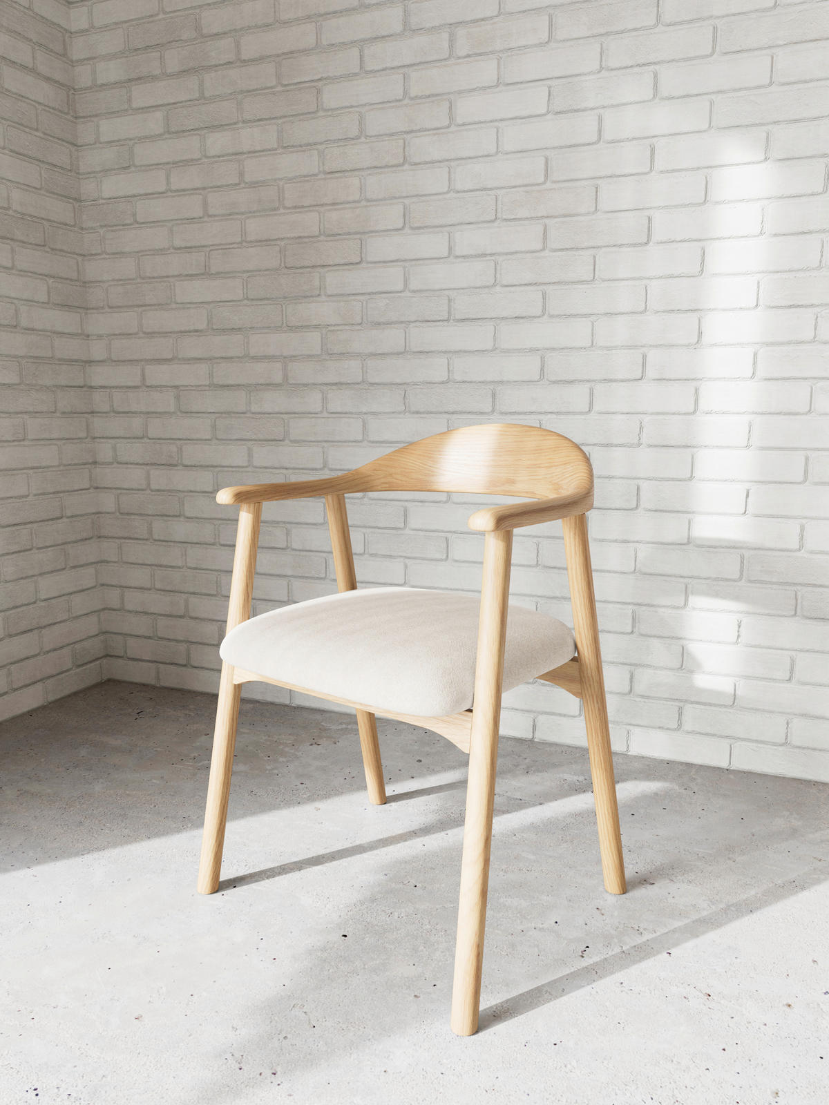 ARMLEHNSTUHL   Webstoff  Naturfarben, Beige  - Beige/Naturfarben, KONVENTIONELL, Holz/Textil (56/76/54cm) - MID.YOU