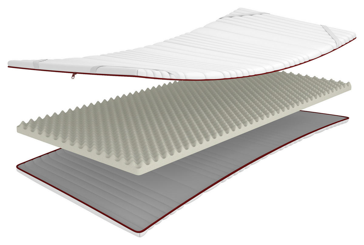 MATRATZENSET 100/200 cm  - Weiß, Basics, Textil (100/200cm) - Chameo