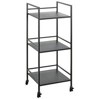 BEISTELLTISCH 35/35/92 cm Schwarz quadratisch  - Schwarz, Design, Kunststoff/Metall (35/35/92cm)