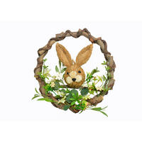 FRÜHLINGSKRANZ  - Hellbraun/Hellgrün, LIFESTYLE, Naturmaterialien/Holz (30cm)
