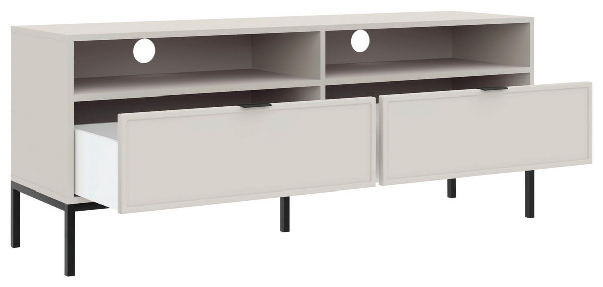 TV-ELEMENT - Kaschmir/Schwarz, Design, Holzwerkstoff/Metall (150/60/40cm) - MID.YOU