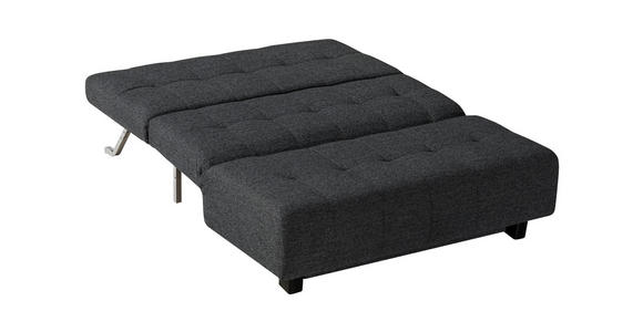 SCHLAFSOFA Dunkelgrau  - Dunkelgrau/Schwarz, Design, Textil/Metall (145/92/102cm) - Novel