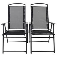 GARTENSTUHL-SET Stahl Anthrazit  - Anthrazit, Basics, Textil/Metall - Gardenson