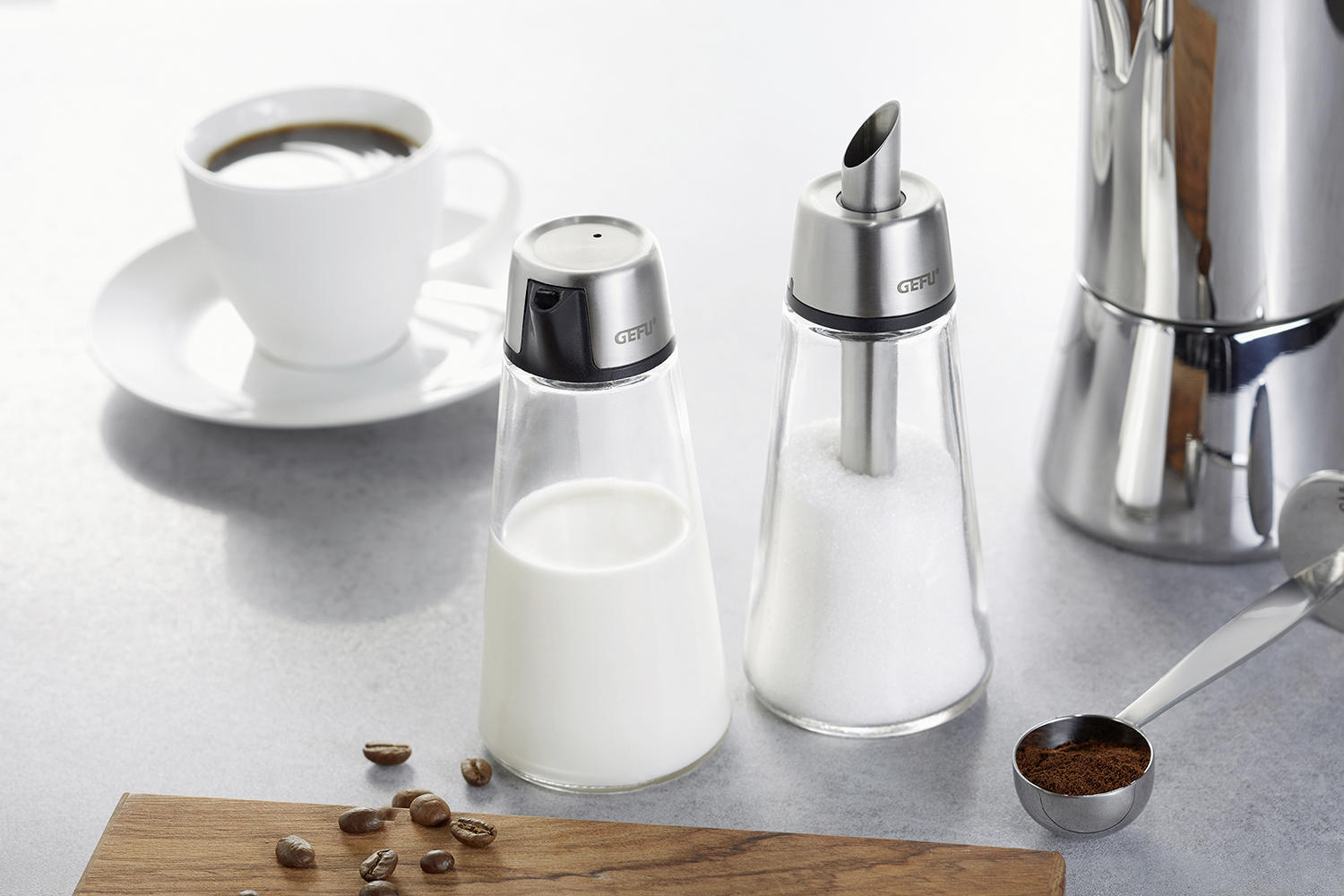 STEKLENICA ZA KIS/OLJE  BRUNCH       6,7/15 cm      - srebrne barve/črna, Konvencionalno, kovina/umetna masa (6,7/15cm) - Gefu
