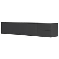 TV-ELEMENT - Schwarz, MODERN, Holzwerkstoff (258/50/50cm) - Carryhome