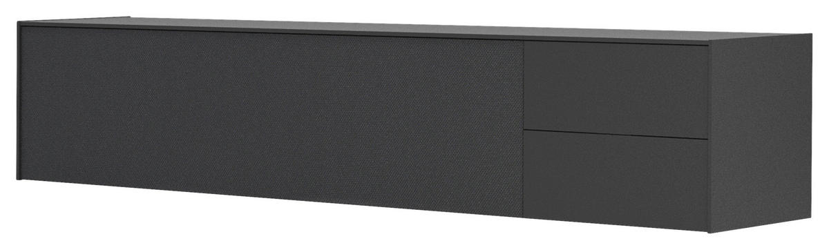 TV-ELEMENT - Schwarz, MODERN, Holzwerkstoff (258/50/50cm) - Carryhome