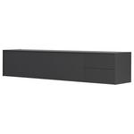 TV-ELEMENT Holzwerkstoff Schwarz  - Schwarz, MODERN, Holzwerkstoff (258/50/50cm) - Carryhome