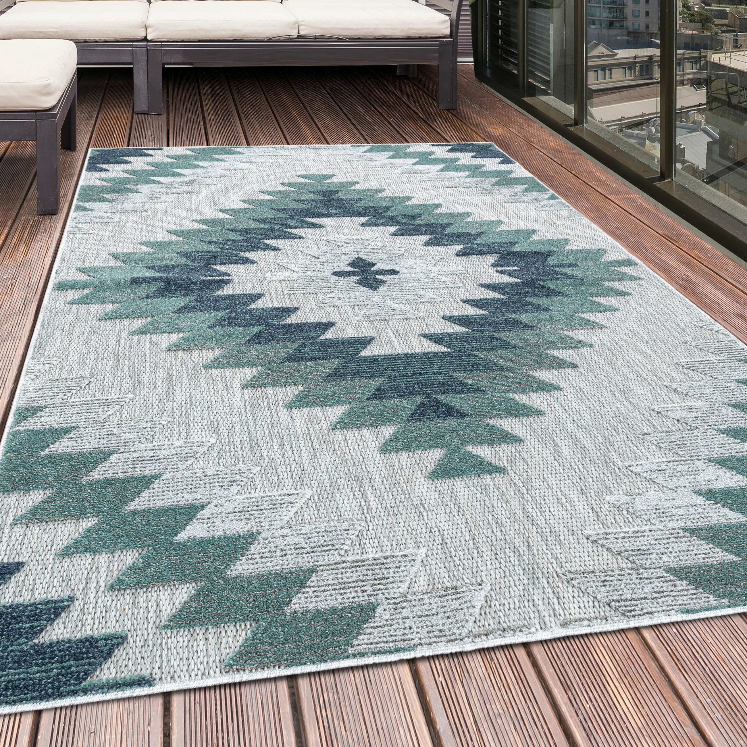 LÄUFER 80/250 cm Bahama  - Blau, Design, Textil (80/250cm) - Novel