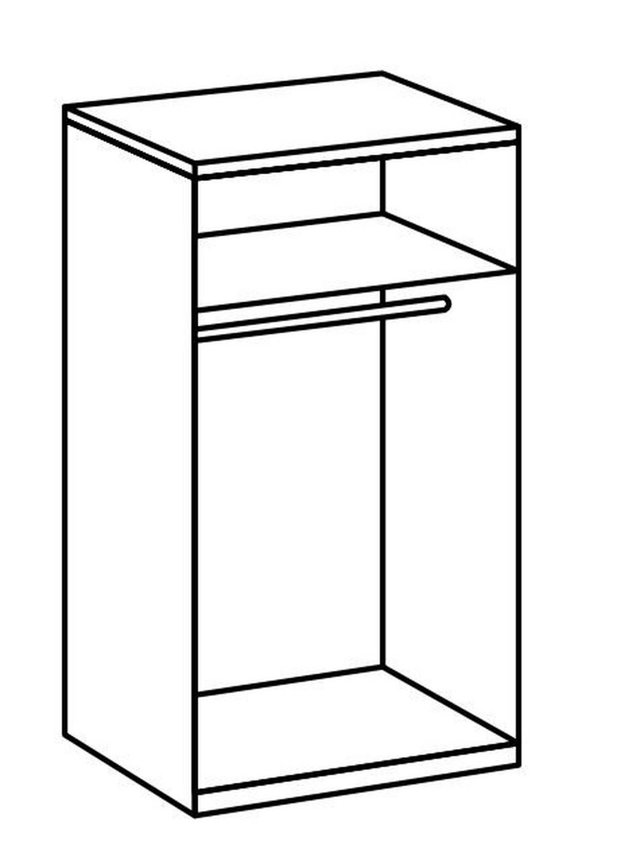 DREHTÜRENSCHRANK 100/216/58 cm 2-türig Weiß, Eichefarben  - Chromfarben/Eichefarben, MODERN, Glas/Holzwerkstoff (100/216/58cm) - MID.YOU