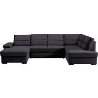 WOHNLANDSCHAFT Webstoff Anthrazit  - Dunkelbraun/Anthrazit, Konventionell, Kunststoff/Textil (166/319/183cm) - Cantus