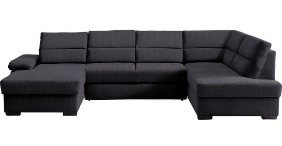 WOHNLANDSCHAFT  in Webstoff Anthrazit  - Dunkelbraun/Anthrazit, KONVENTIONELL, Kunststoff/Textil (166/319/183cm) - Cantus