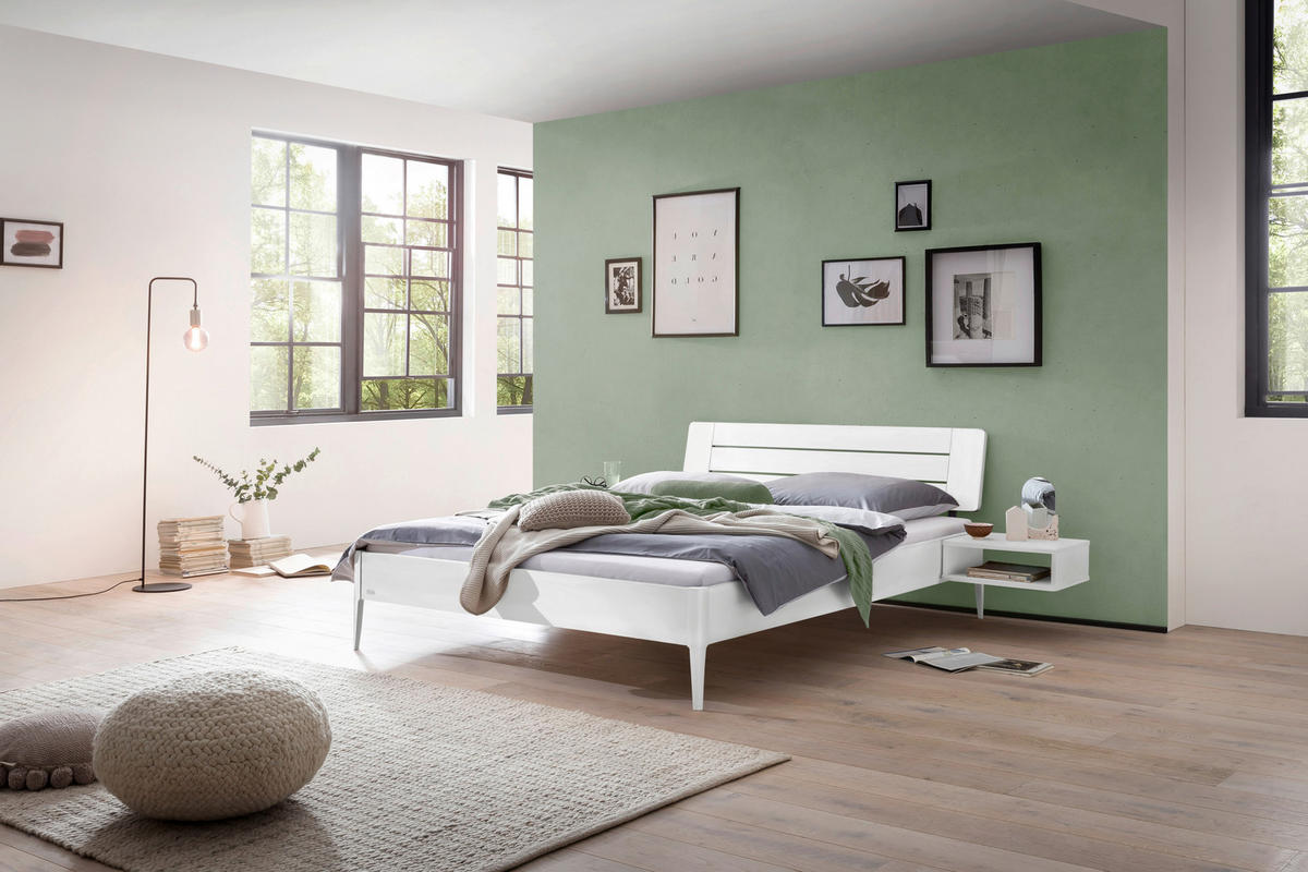 BETT 140/200 cm  in Weiß  - Weiß, Design (140/200cm) - Hasena