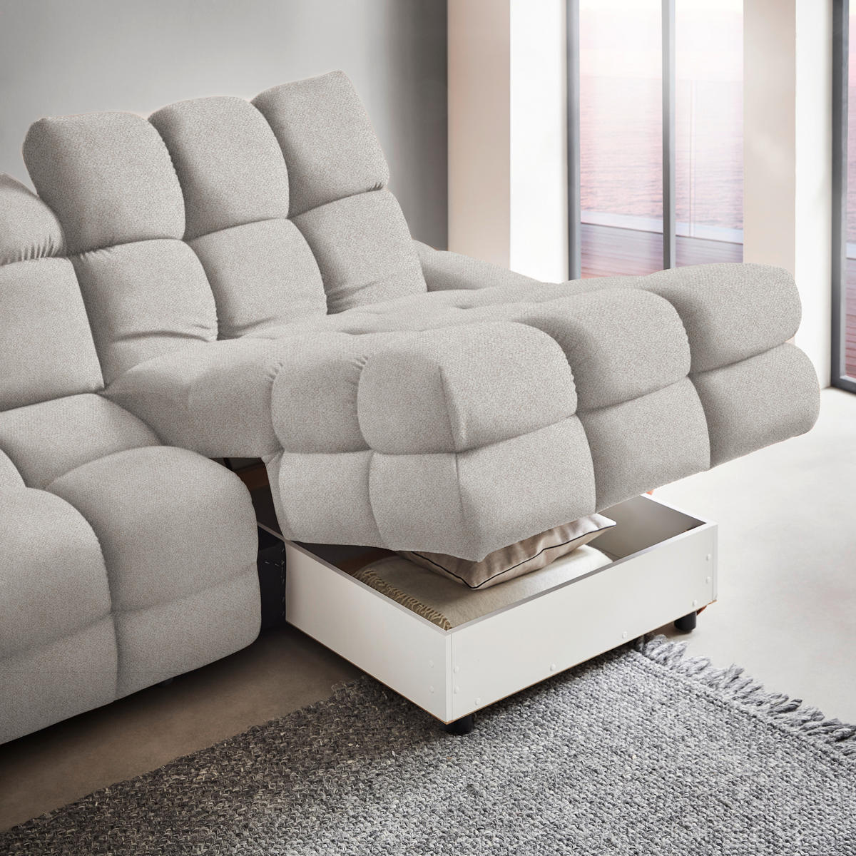 HÖRNSOFFA i velour beige  - beige/svart, Design, textil/plast (283/178cm) - Welnova